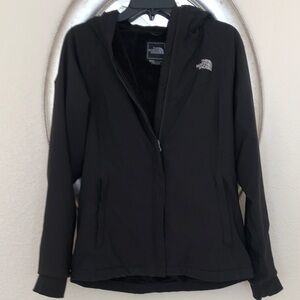 The North Face Women's Black Hooded Fleece-Lined Jacket